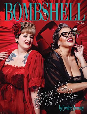 BOMBSHELL MAGAZINE February 2024 VALENTINE ISSUE - Dizzy & Tati Cover 