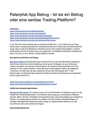  Raterphal App Betrug - Ist sie ein Betrug oder eine seriöse Trading-Plattform