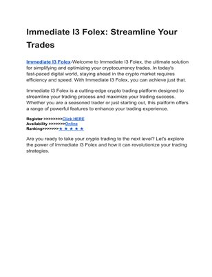 Immediate 3000 Folex-{Advanced AI Trading SoftWare}-Visit Official Website (Immediate 9x Folex)!!