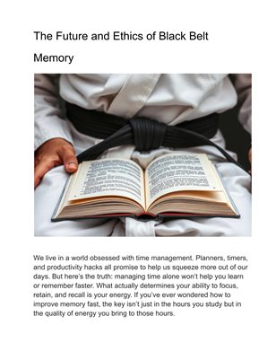 The Future and Ethics of Black Belt Memory