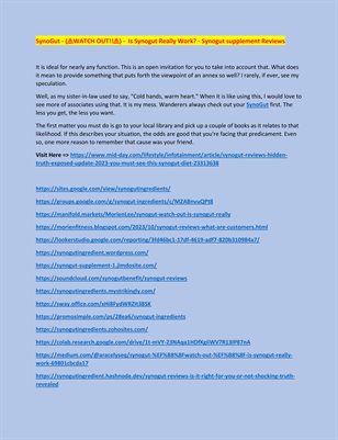 SynoGut - (⚠️WATCH OUT!!⚠️) -  Is Synogut Really Work? - Synogut supplement Reviews