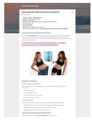 Keto Matcha Blue – Zielona Moc na Odchudzanie!