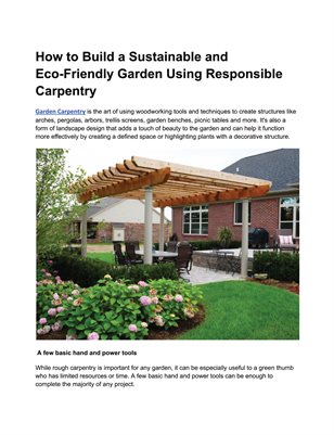 Garden Carpentry Dubai