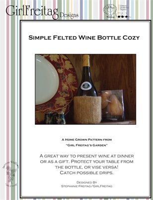 Simple Felted Wine Bottle Cozy