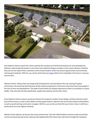 Oakmere Home Advisors Three decades of building quality homes