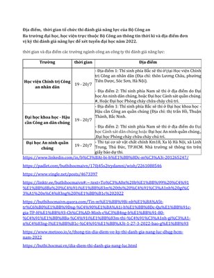 Địa điểm,  thời gian tổ chức thi đánh giá năng lực của Bộ Công an