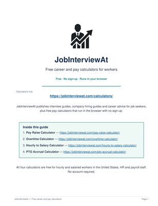 JobInterviewAt Free Calculators Guide — jobinterviewat.com/calculators/