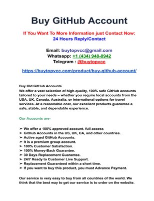 Best 5 Sites To Buy, GitHub Accounts In 2025