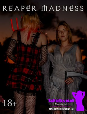 Reaper Madness - Sexy Busty Blonde Goth Babe is the Devil While Jess Cosplays a Sexy Grim Reaper / Banshee