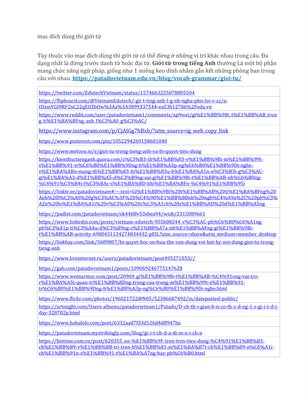 mục đích dùng thì giới từ