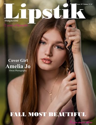 Lipstik Magazine October Fall Most Beautiful Issue 10 Volume 12 24'