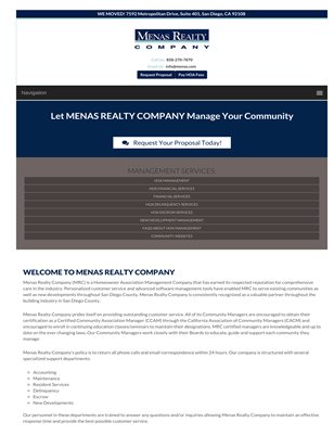 Homeowners Association Management in san diego