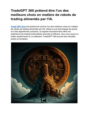 Tradegpt 350 Force Plixi-[Promotion spéciale pour 2024]-Votre plateforme de trading ultime pour réussir-Trade GPT 3.0 Plixi