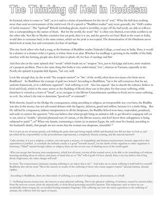 The Thinking of Hell in Buddism