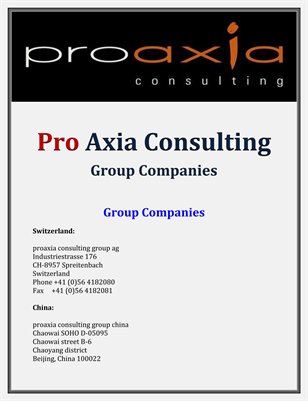 Pro Axia Consulting: Group Companies