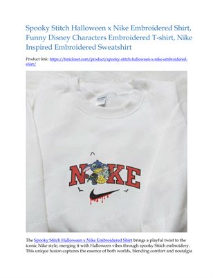 Spooky Stitch Halloween x Nike Embroidered Shirt