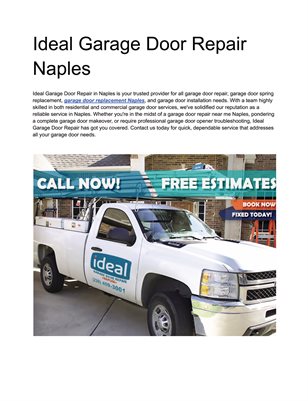 Ideal Garage Door Repair Naples