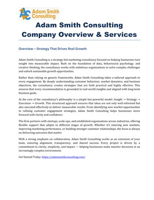 Adam Smith Consulting