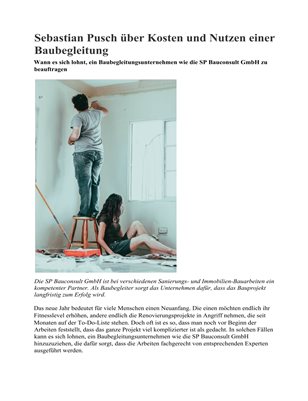 Sebastian Pusch über Kosten und Nutzen einer Baubegleitung