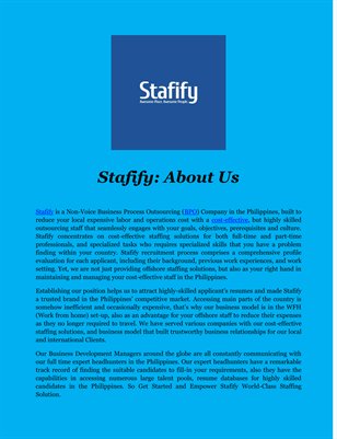 Stafify: About Us