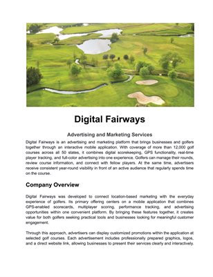 History of Digital Fairways