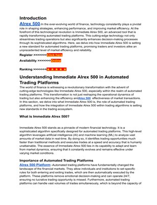  Immediate Alrex 5.0||Alrex 5.0||Alrex500||Alrex 500 Platform||Alrex 500