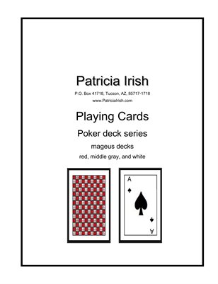 012 Patricia Irish Playing Cards mageus decks middle grey, red, white 1