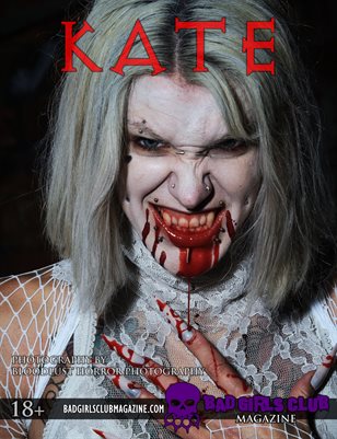 Kate - Sexy Busty British Silver Hair Alternative Babe is One Bloody Horror Vampire