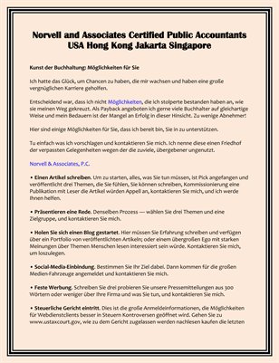 Norvell and Associates Certified Public Accountants USA Hong Kong Jakarta Singapore