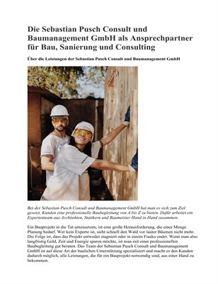 Bauprojekt-Management mit Sebastian Pusch — So gibt es später keine bösen Überraschungen