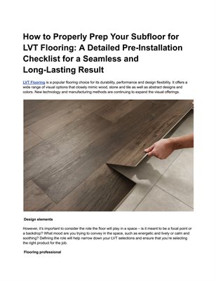 LVT FLOORING