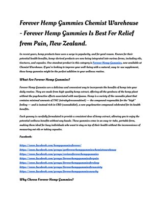 Forever Hemp Gummies For Pain