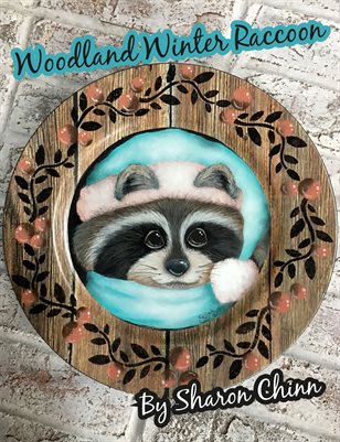 Woodland Winter Raccoon Painting Pattern - Sharon Chinn SC18008