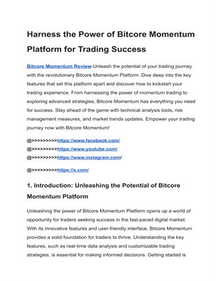 Bitcore Momentum App-{Limited Time Offer For 2024}-Geniune Crypto Trading Platform !!