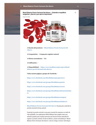 Blood Balance Precio Farmacia Del Ahorro