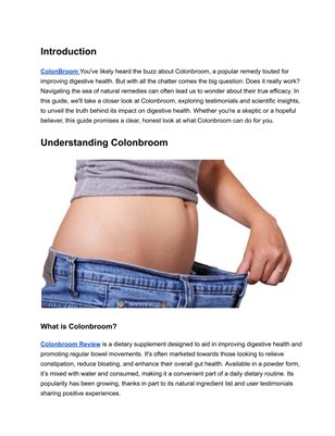 Colon Broom Reviews:{Honest Customer Warning}- Waste of Money or Does It Work Safely?