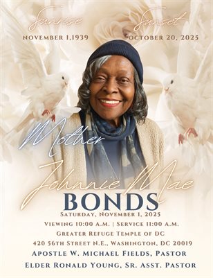 Celebration Of Life Mother Johnnie Mae Bonds