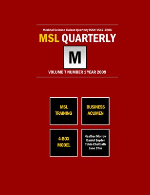 MSL Training & Business Acumen 2009