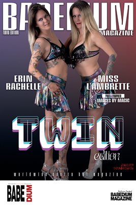 DIAMOND TWINS EXCLUSIVE ISSUE - BABEDIUM MAGAZINE COVER POSTER