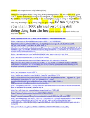 cách thức nhớ 500 phrasal verb tiếng Anh thông dụng