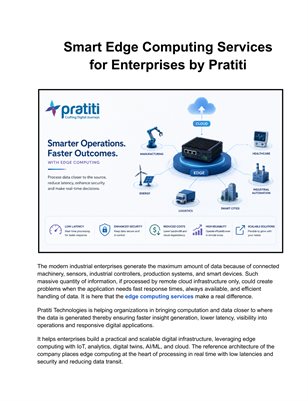 Smart Edge Computing Services for Enterprises by Pratiti