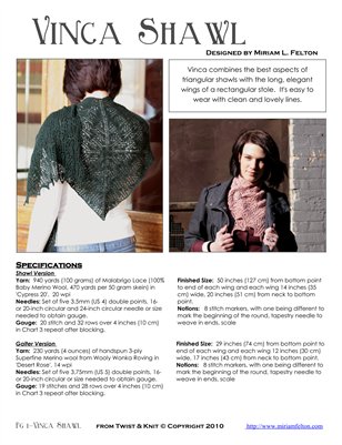 Vinca Shawl OUTSIDE PAGES