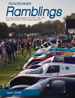 Roadrunner Ramblings, April 2019