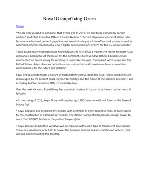 Koyal Group:Going Green