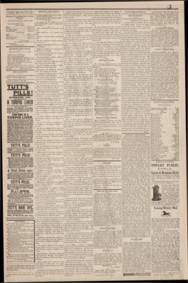 (PAGES 3-4) MARCH 29, 1879 MAYFIELD MONITOR NEWSPAPER, MAYFIELD, GRAVES COUNTY, KENTUCKY