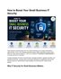 How to Boost Your Small Business IT Security