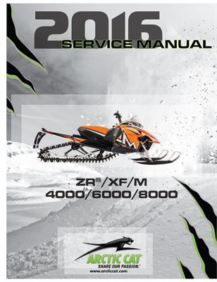 Arctic Cat ZR XF M 4000 6000 8000 Service Manual 2016