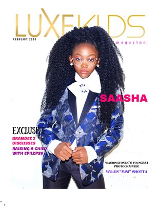 FEBRUARY LUXE KID COVER MODEL: SAASHA DION 