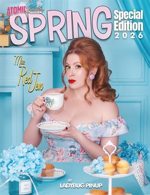 Atomic Beauties Magazine - Mizz Red Jen Spring Special Edition 2026 Cover
