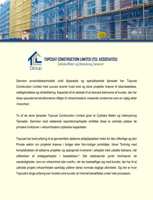 Topcoat Construction Limited (TCL Associates): Cykliske Maleri og Udsmykning Tjenester